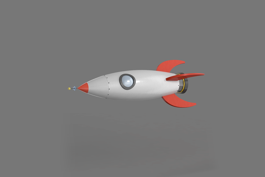 Spaceship rocketship cartoon simple  in Vehicles - product preview 1