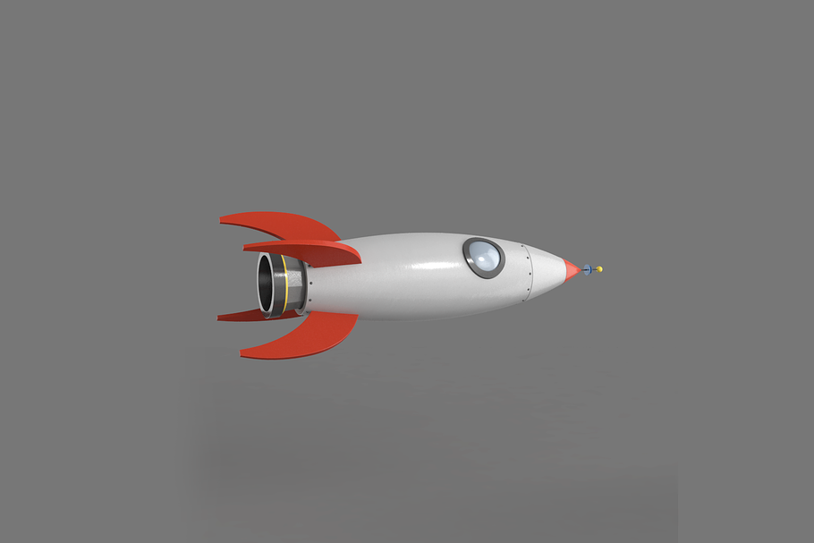 Spaceship rocketship cartoon simple  in Vehicles - product preview 2