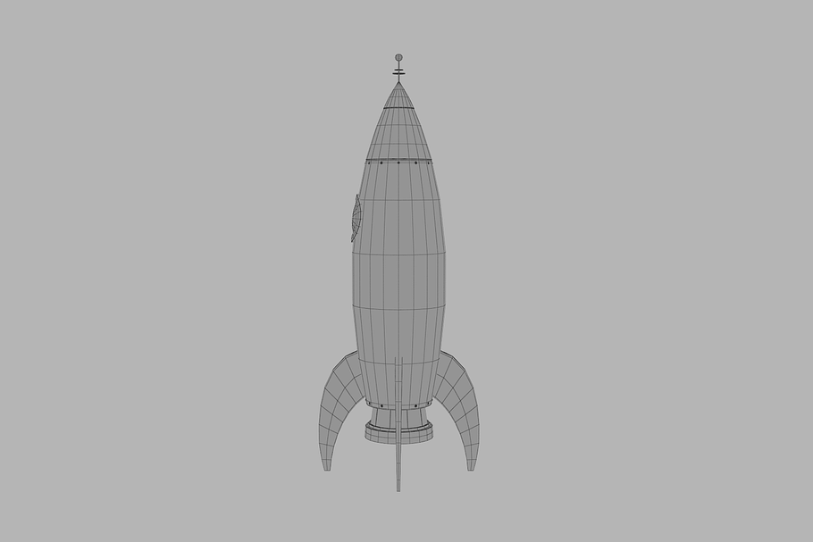 Spaceship rocketship cartoon simple  in Vehicles - product preview 4