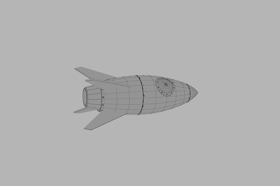 Spaceship rocketship cartoon simple  in Vehicles - product preview 1