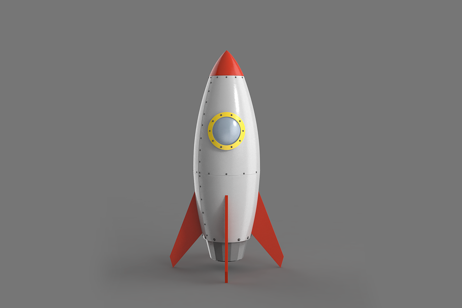 Spaceship rocketship cartoon simple  in Vehicles - product preview 14