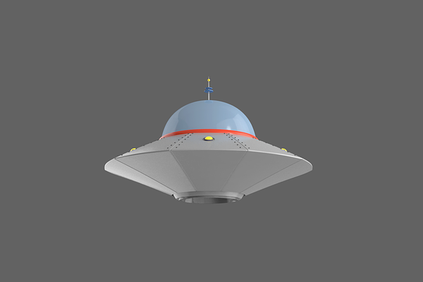 Flying saucer UFO cartoon High LowPo