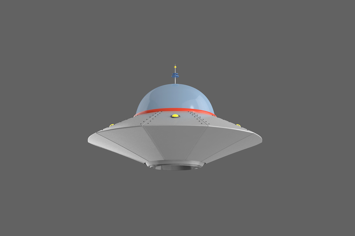 Flying saucer UFO cartoon High LowPo in Vehicles - product preview 8