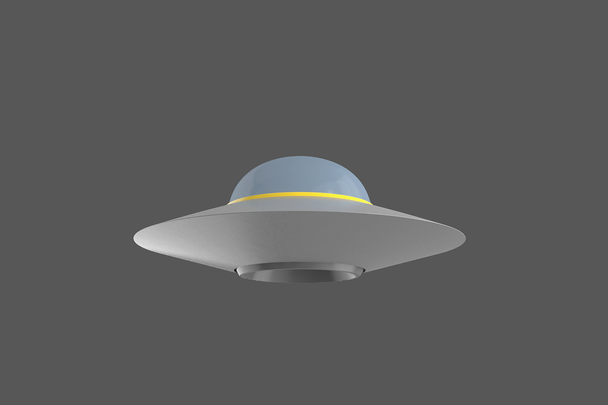Flying saucer UFO simple High LowPol in Vehicles - product preview 8