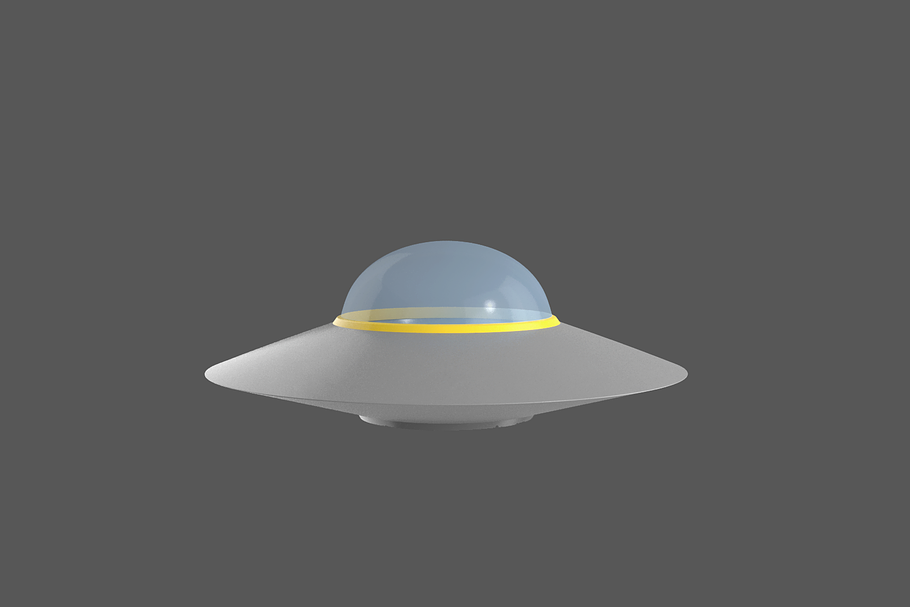 Flying saucer UFO simple High LowPol in Vehicles - product preview 1