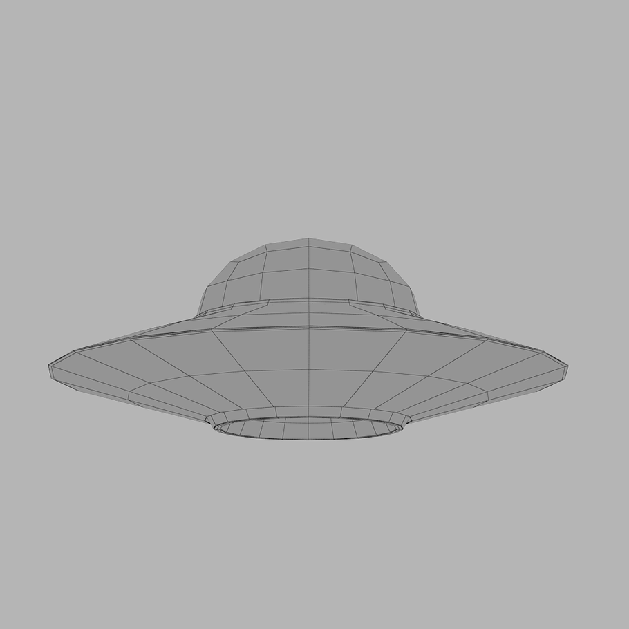 Flying saucer UFO simple High LowPol in Vehicles - product preview 5