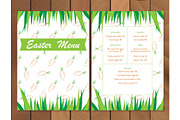 Vector Easter menu or Party