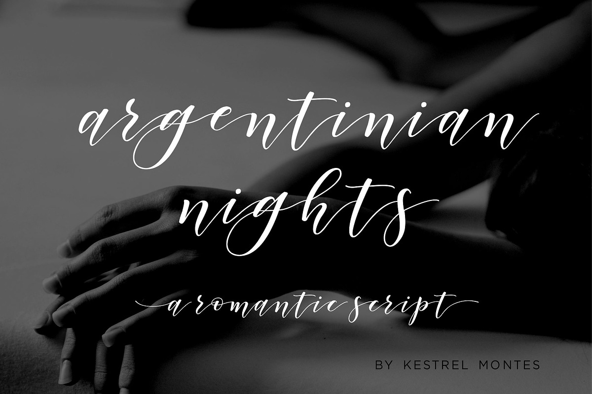 Argentinian Nights modern script in Modern Fonts - product preview 8