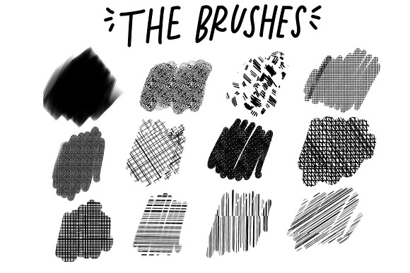Line Shading Procreate Brush Pack in Photoshop Brushes - product preview 1