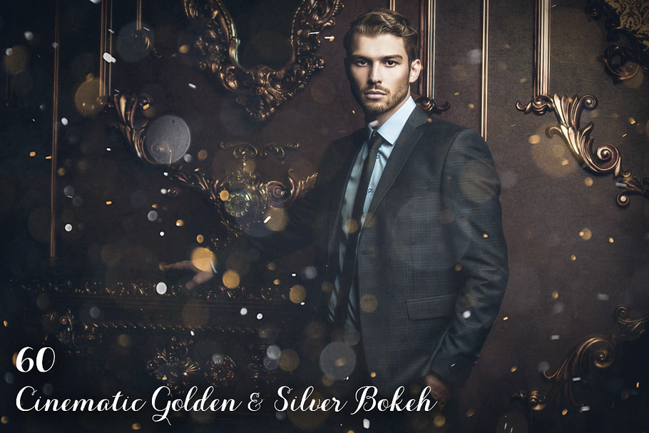 60 Cinematic Golden & Silver Bokeh P in Photoshop Layer Styles - product preview 8