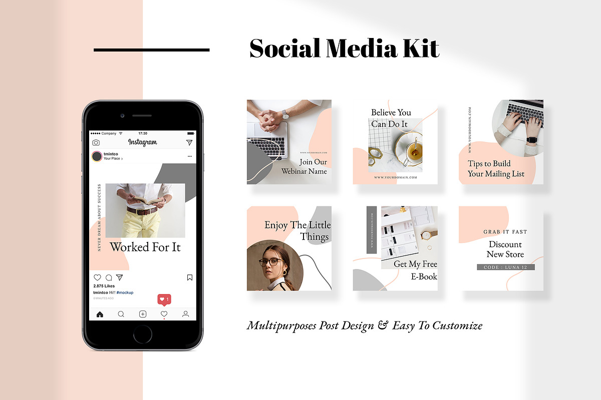 Luna - Social Media Kit in Instagram Templates - product preview 8