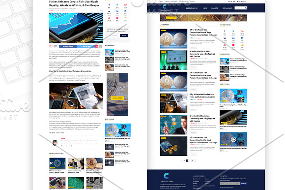 News Magazine Bitcoin  Templated in Website Templates - product preview 1