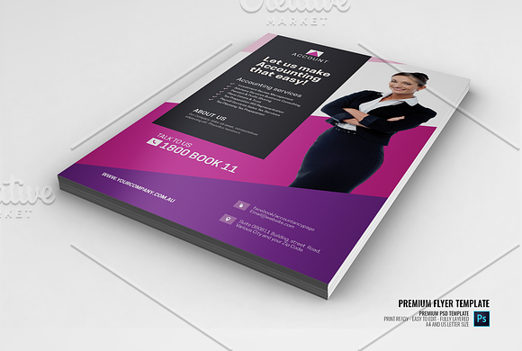 Accountancy Services Flyer in Flyer Templates - product preview 2