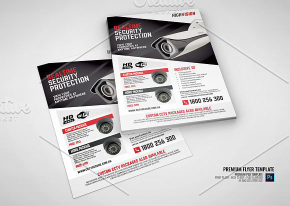 CCTV Promotional Flyer in Flyer Templates - product preview 1