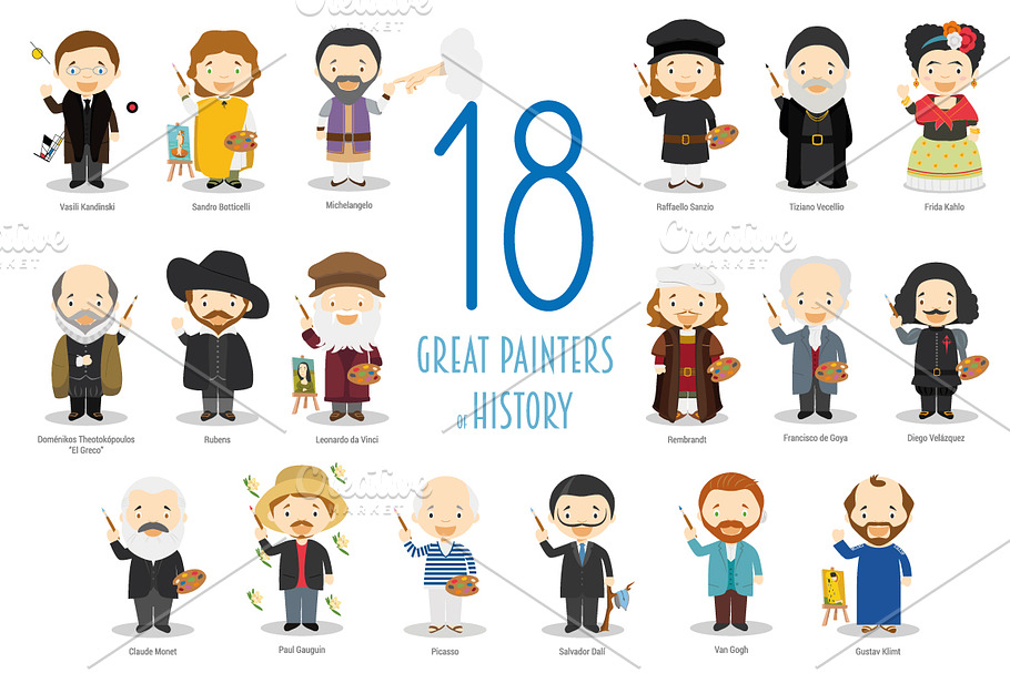 18 Great Painters of History in Illustrations - product preview 8