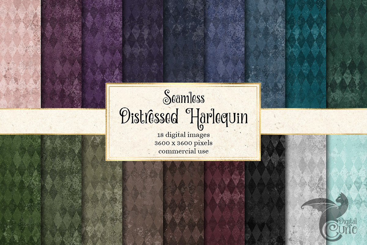 Distressed Harlequin Textures in Textures - product preview 8