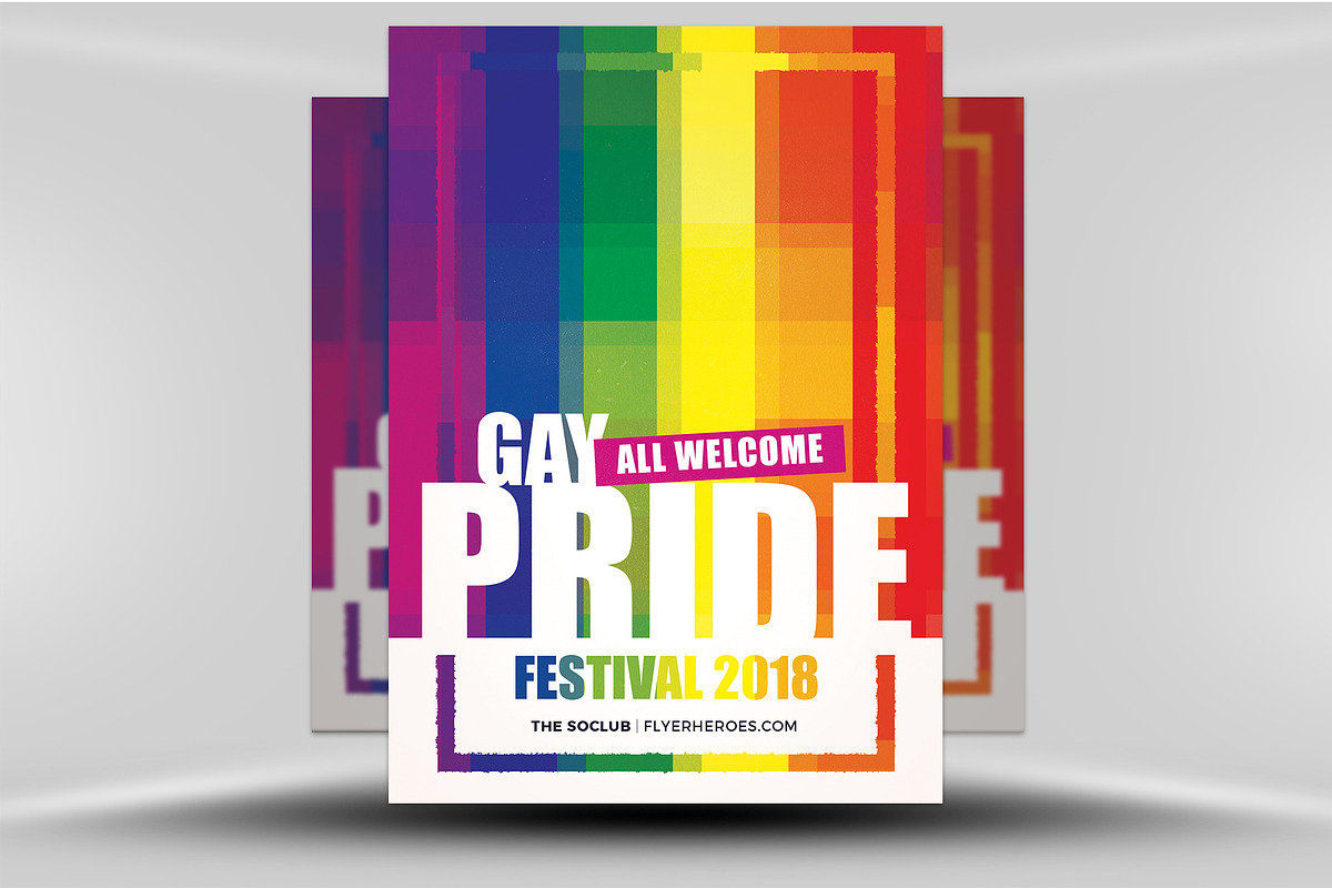 Gay Pride Festival Flyer Template in Card Templates - product preview 8