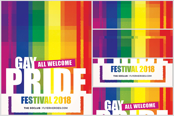 Gay Pride Festival Flyer Template in Card Templates - product preview 2