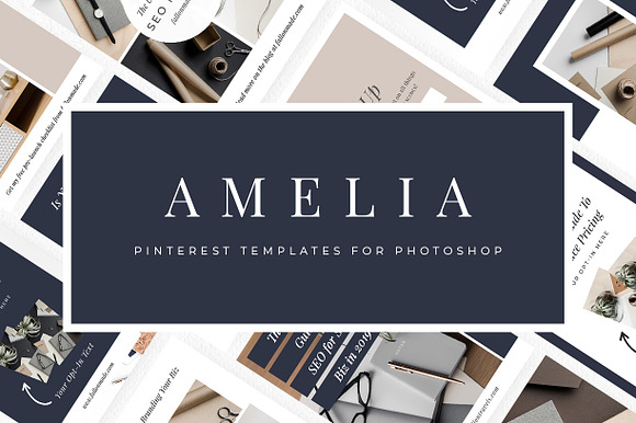 Amelia - Pinterest Templates in Pinterest Templates - product preview 5