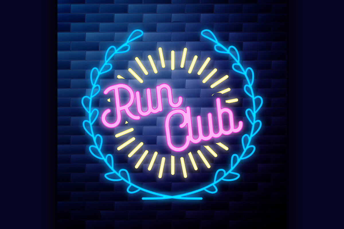Vintage run club emblem  in Illustrations - product preview 8