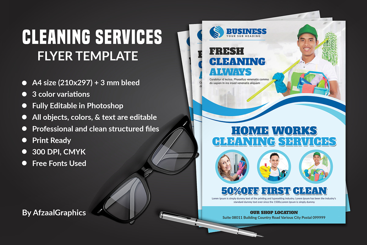 House Cleaning Specialist Flyer in Flyer Templates - product preview 8