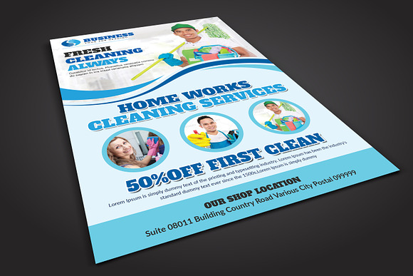 House Cleaning Specialist Flyer in Flyer Templates - product preview 3