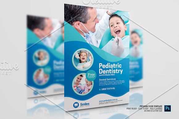 Pediatric Dentistry Flyer in Flyer Templates - product preview 1