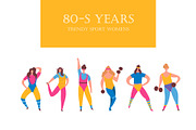 80-s years trendy sport womens