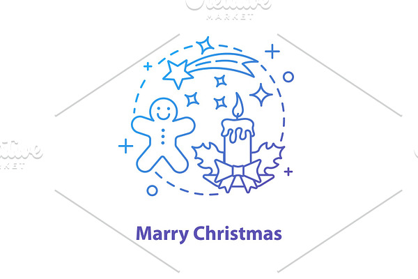 Winter holidays concept icon