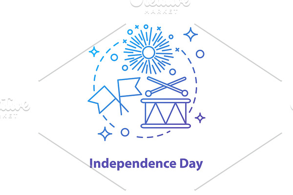 Independence Day concept icon