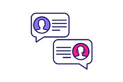 Customer live chat color icon