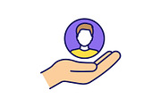 Customer loyalty and retention icon