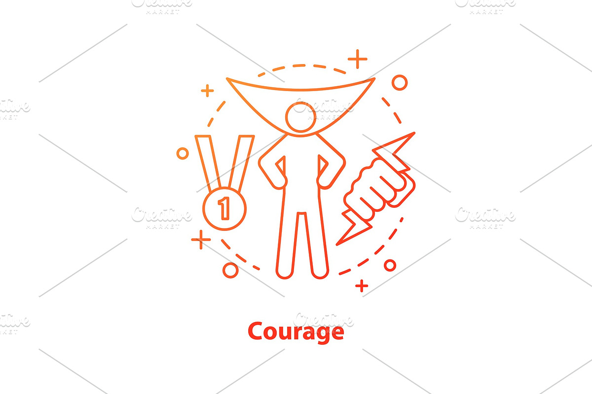 Courage concept icon in Superhero Icons - product preview 8
