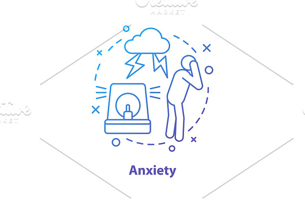 Anxiety concept icon