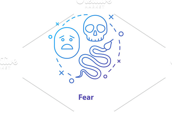 Fear concept icon