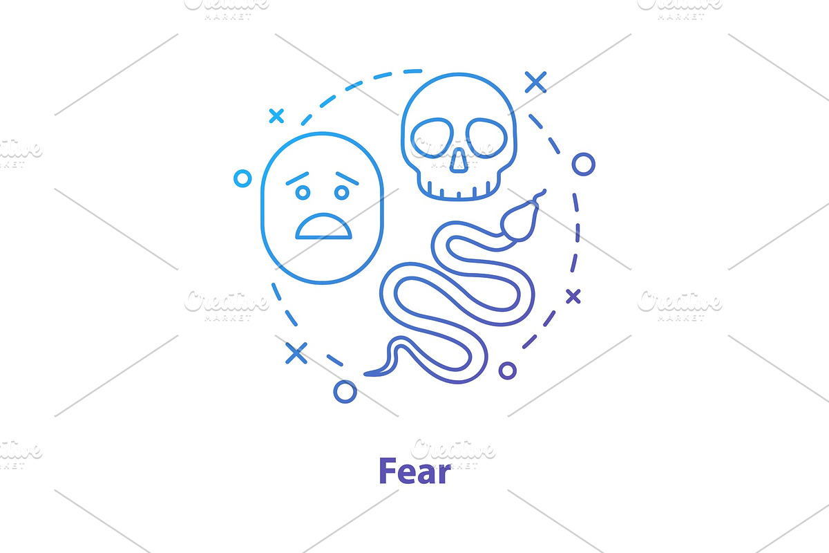 Fear concept icon in Icons - product preview 8