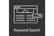 Keyword searching chalk icon