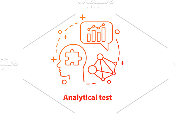 Analytical test concept icon