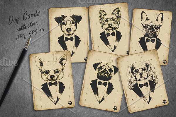 Animals in Suits / Dog Cards