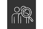 Audience research chalk icon