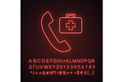 Doctor appointment neon light icon