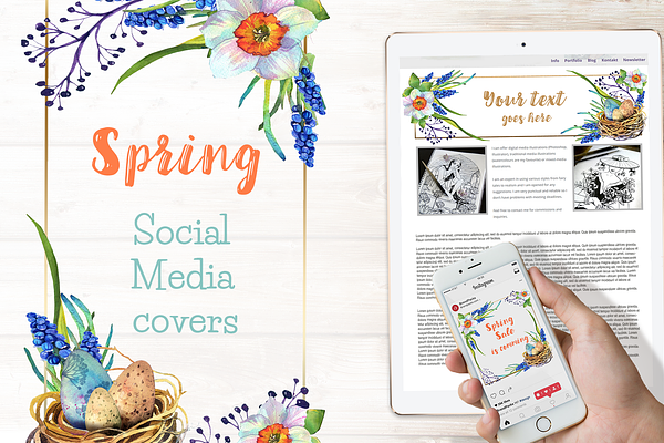 Spring Social Media Cover Template