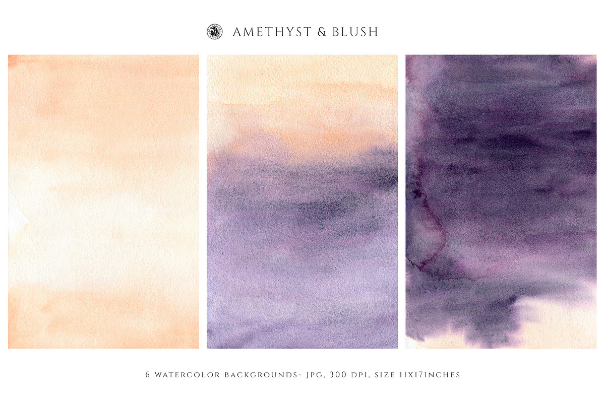 Watercolor Background - Blush in Textures - product preview 8