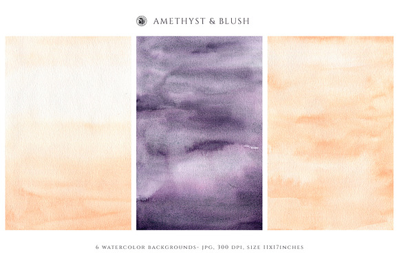 Watercolor Background - Blush in Textures - product preview 1