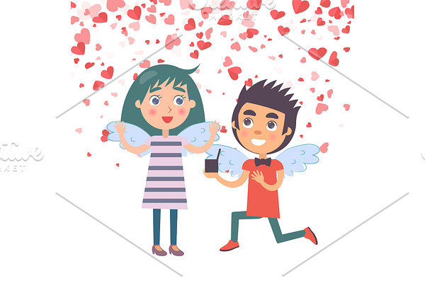 Valentine Boy Proposal Marriage to