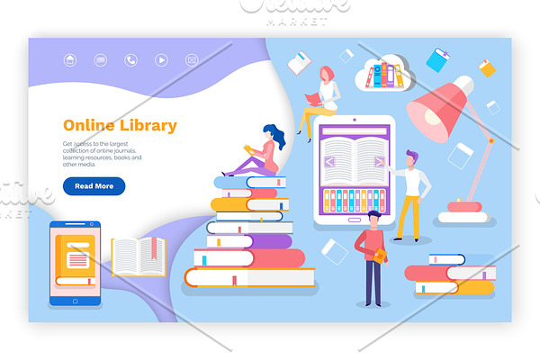 Online Library with Access to Books