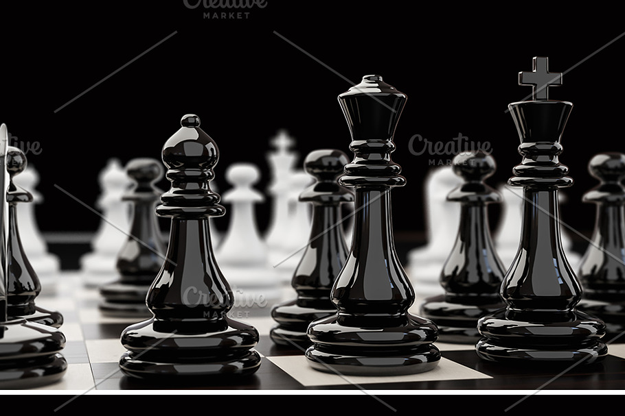 Chess extremely close up mini Set in Illustrations - product preview 8