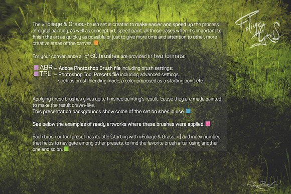 60 Photoshop Foliage & Grass brushes in Photoshop Brushes - product preview 1