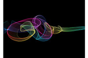 abstract colorful wavy smoke flame