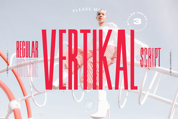 Vertikal - 3 Ultra Condensed Fonts in Outline Fonts - product preview 11
